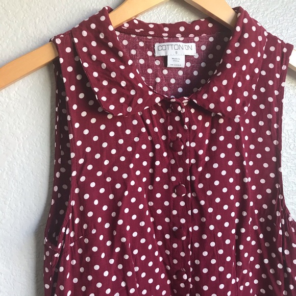 Cotton On Purple Polka Dot Dress - Picture 2 of 7